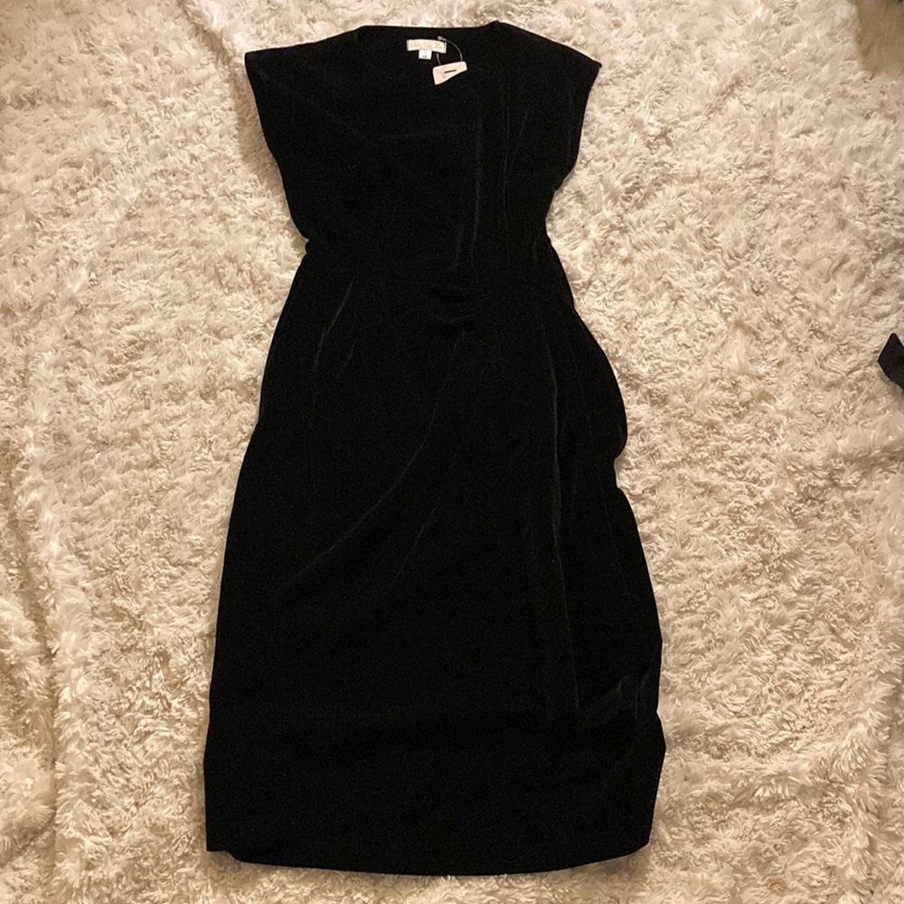New What Katie Did Black Velvet Anne Sarong Dress Size 4